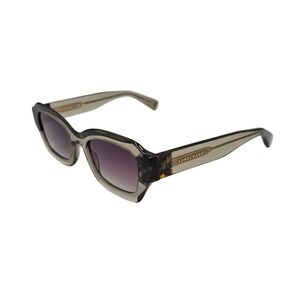 Longchamp LO749S Sunglasses Grey Tortoise Rectangular Cat Eye Gold Logo 50mm